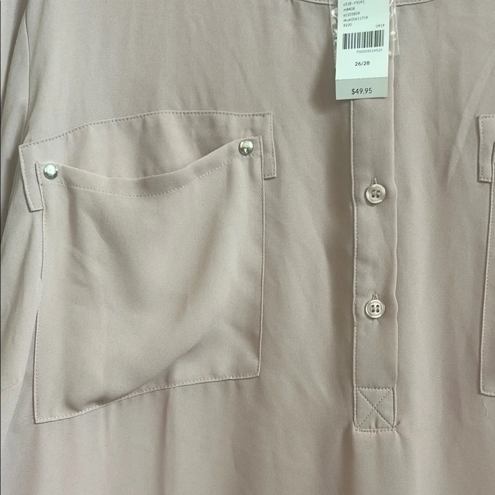 Pale Pink Sheer Women's Top by Lane Bryant - Picture 5 of 11